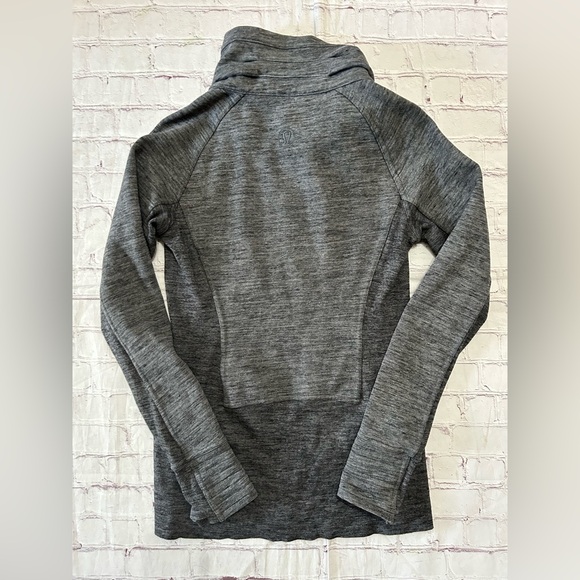 Lululemon Radiant Jacket II Heathered Core Dark Grey 6 Small Cotton Fleece Zip - Picture 9 of 11